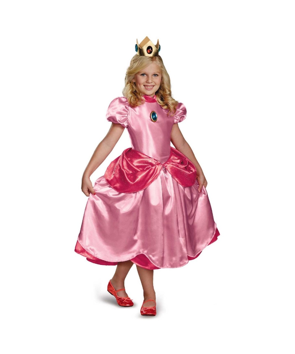  Girls Super Mario Peach Costume