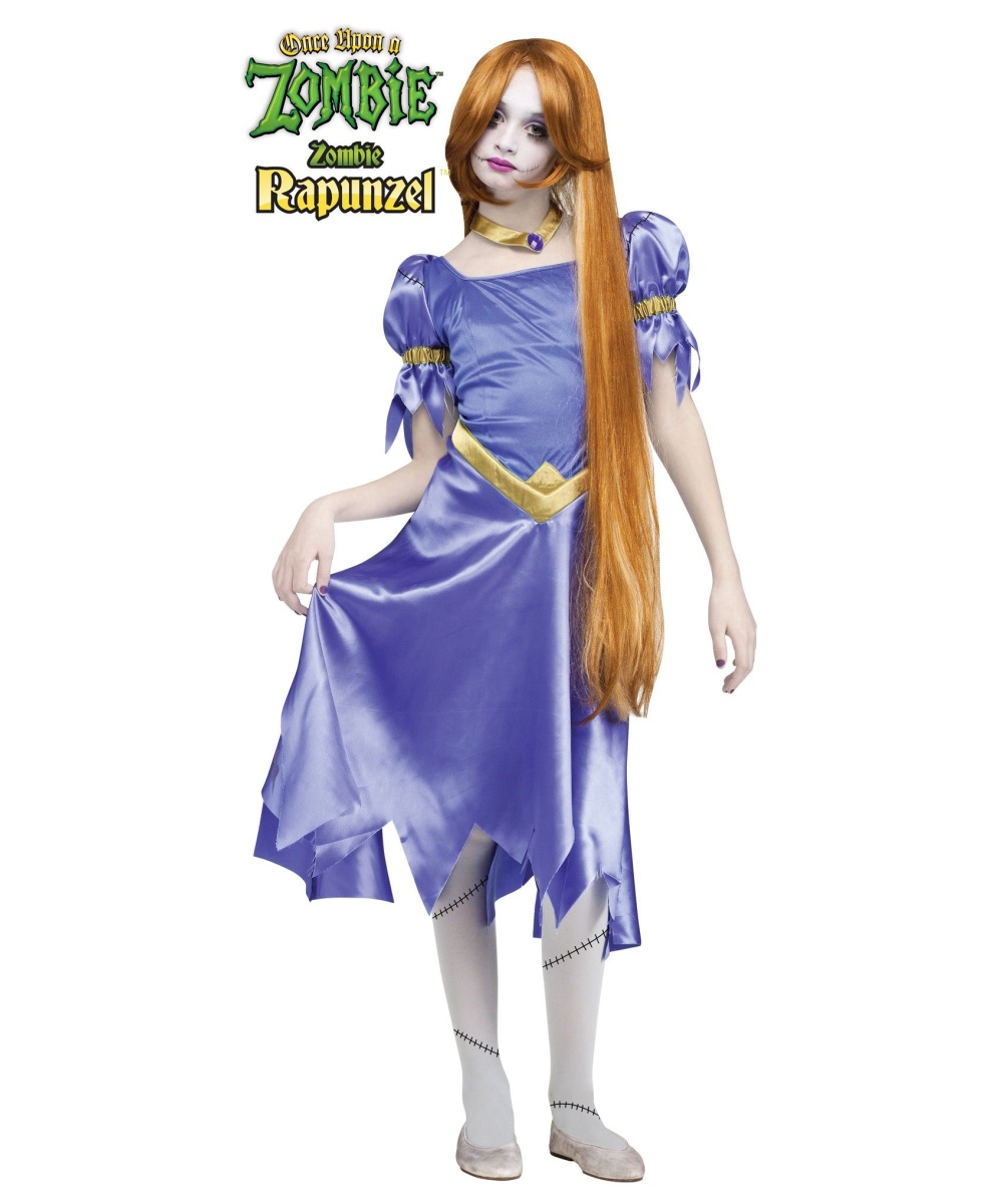  Girls Zombie Rapunzel Costume
