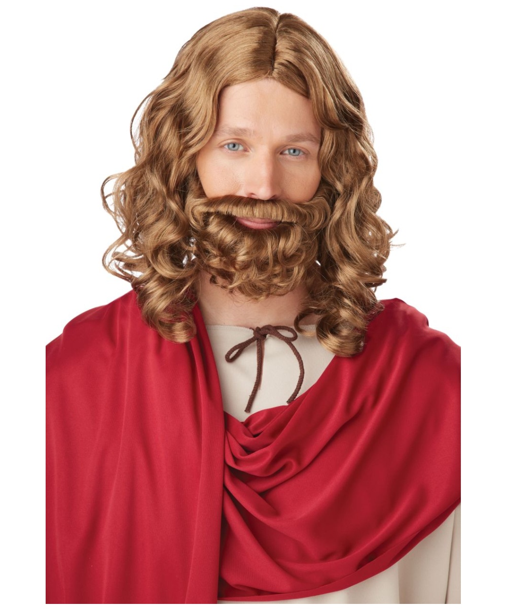  Jesus Wig Beard Combo