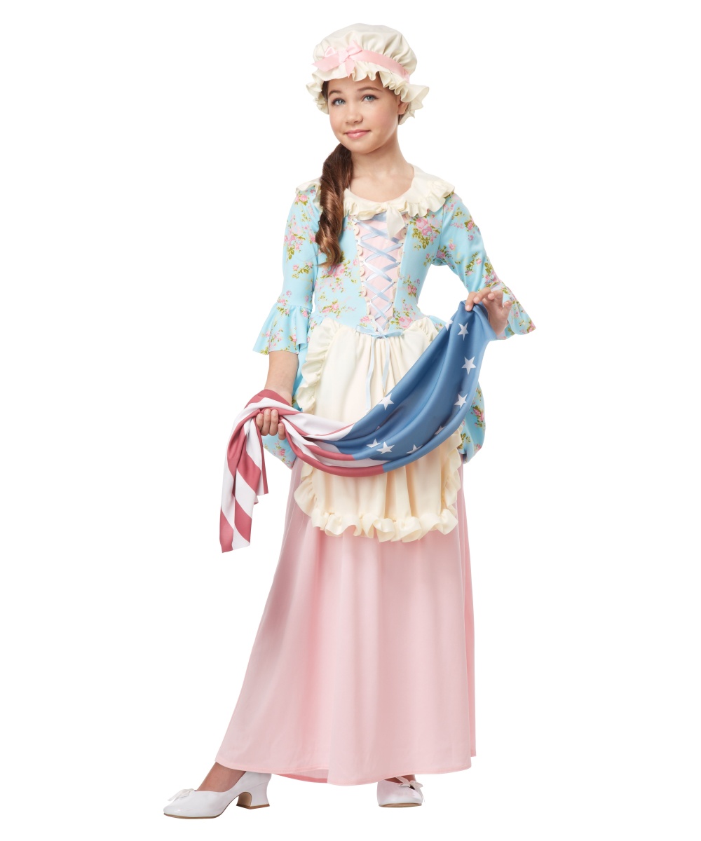  Kids Colonial Lady Costume