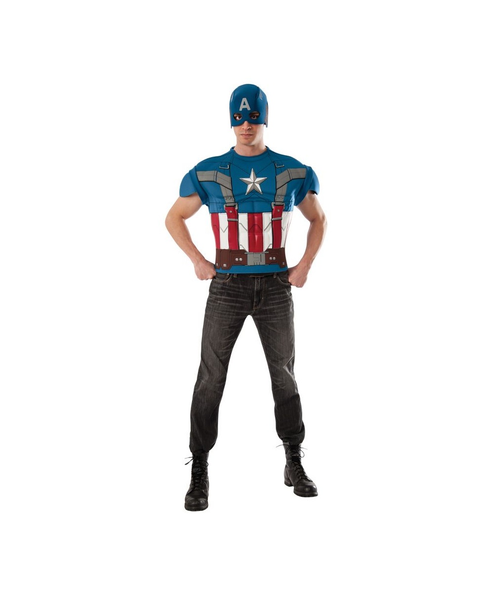  Mens Captain America Costume