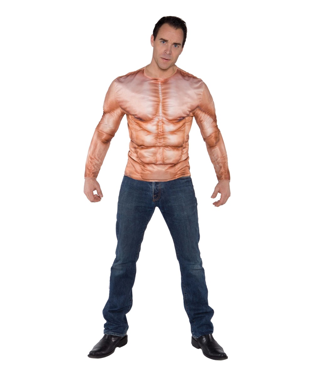 Real Padded Muscle Mens Shirt - Men Costume