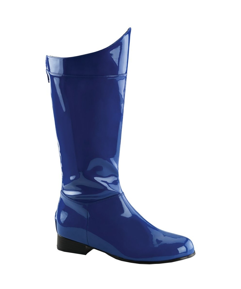  Mens Superhero Pat Blue Boots