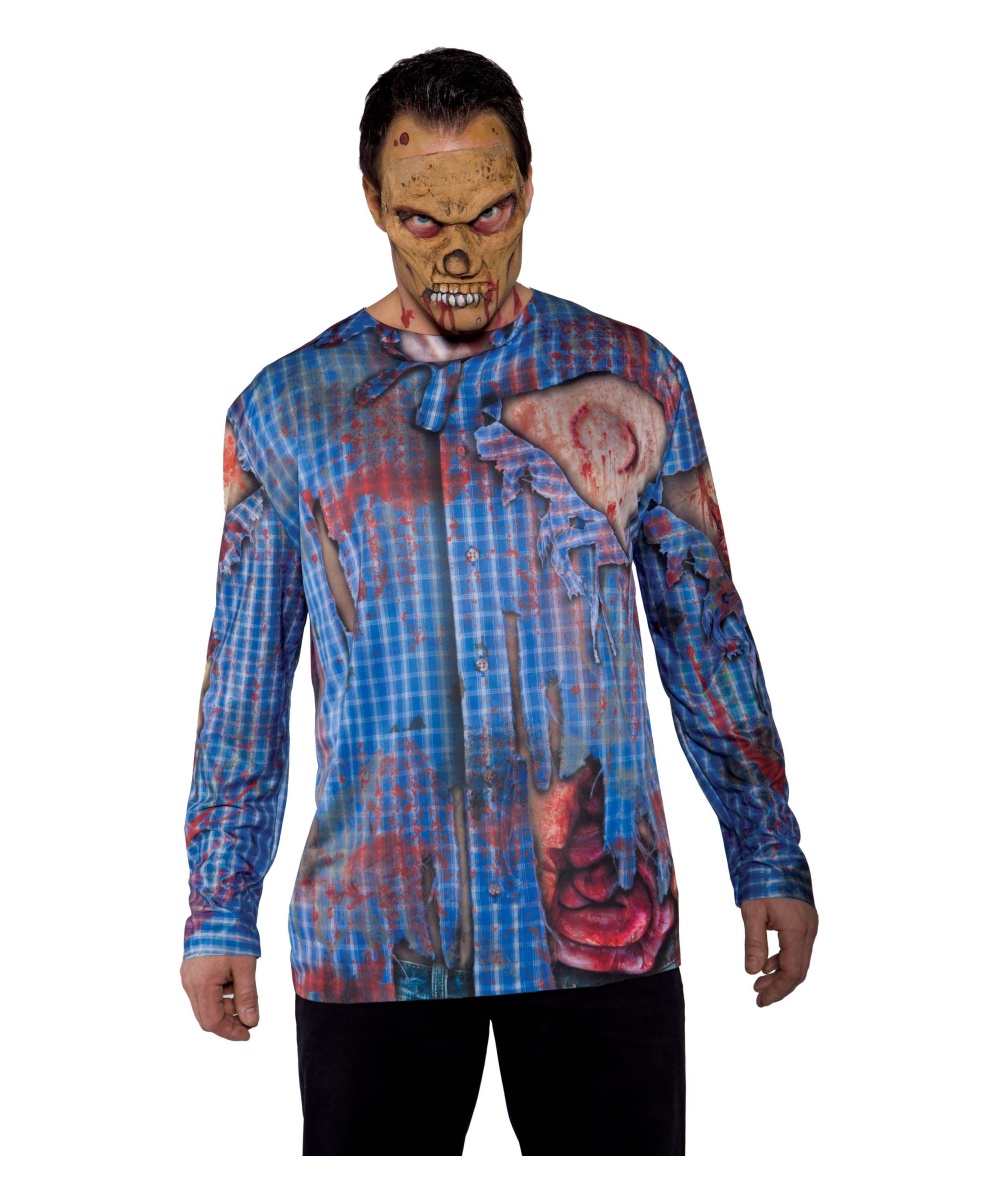  Mens Zombie Costume Shirt