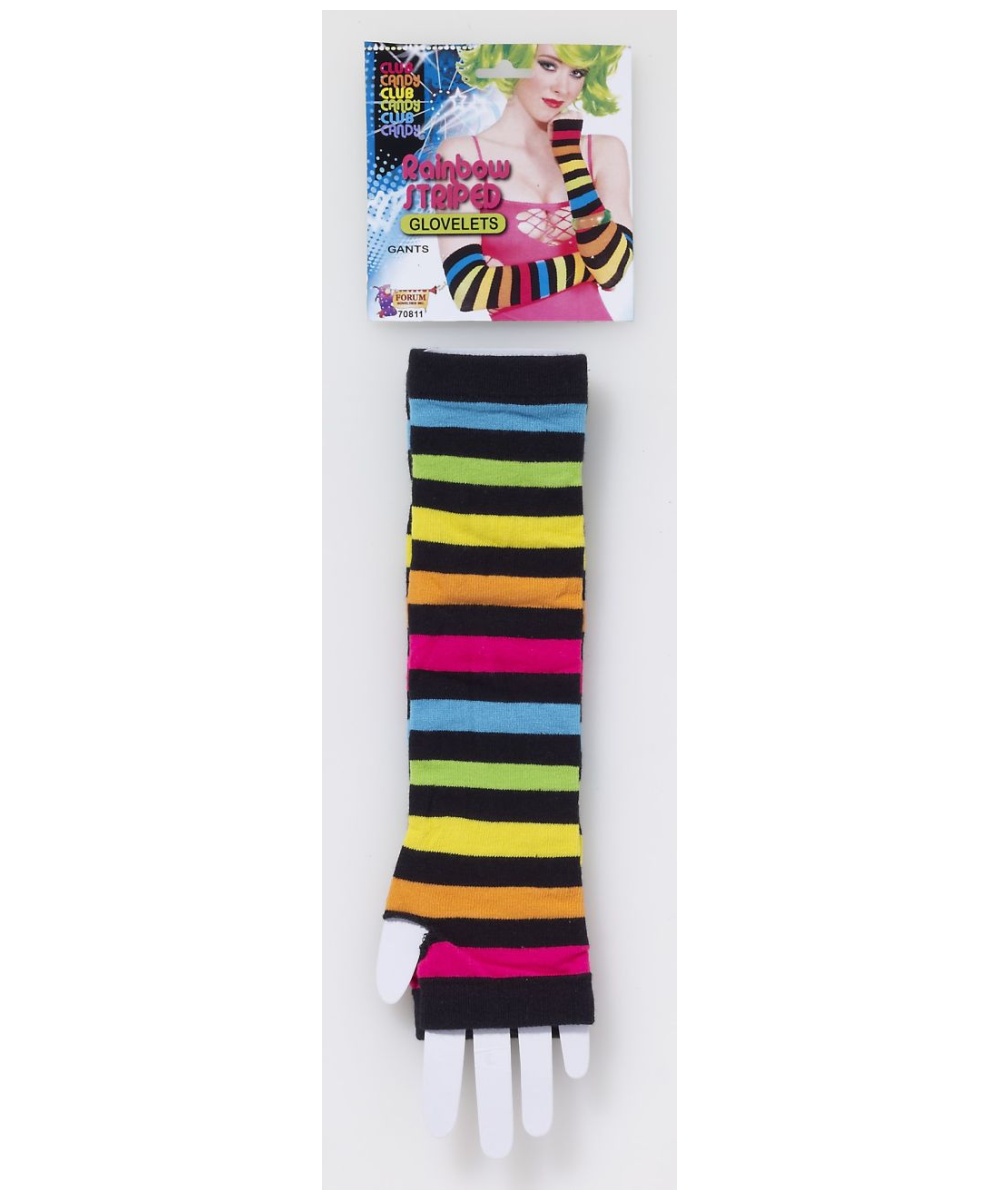  Rainbow Striped Gloves