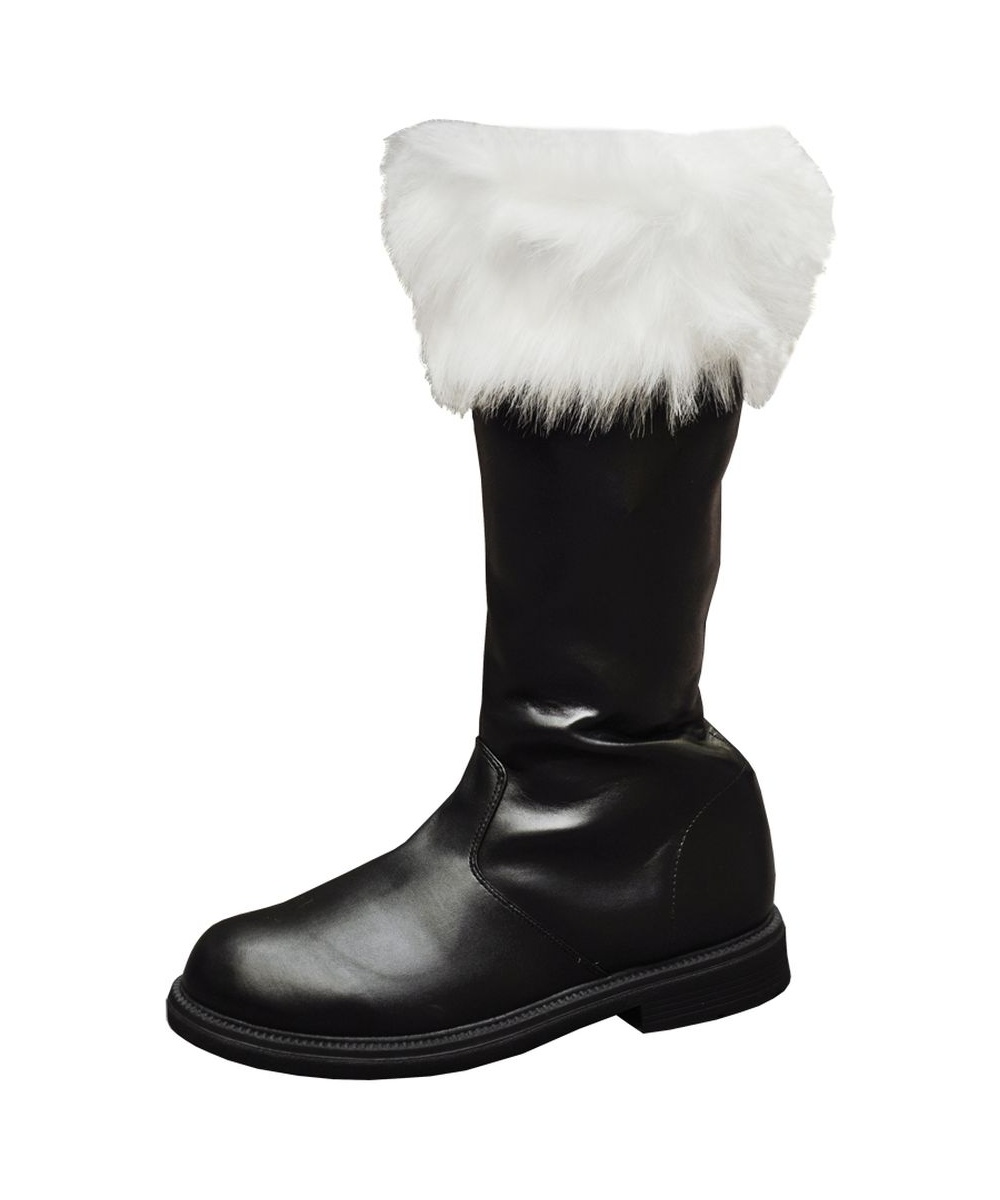  Santa Boots White Fur Cuffs