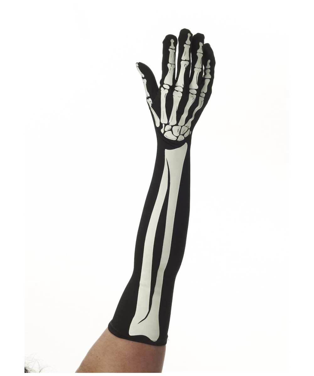 Skeleton Long Unisex Gloves