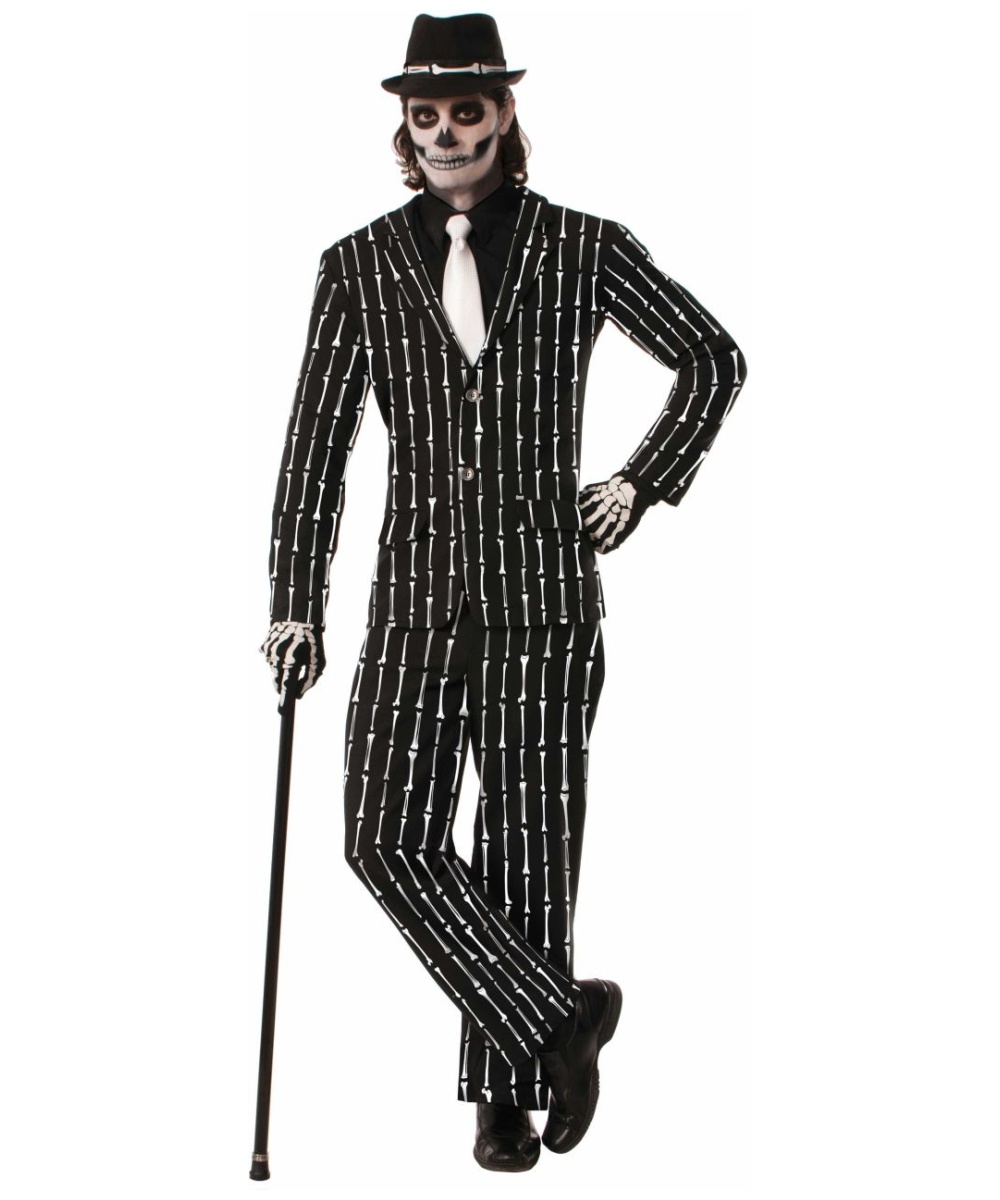  Skeleton Pinstripe Costume