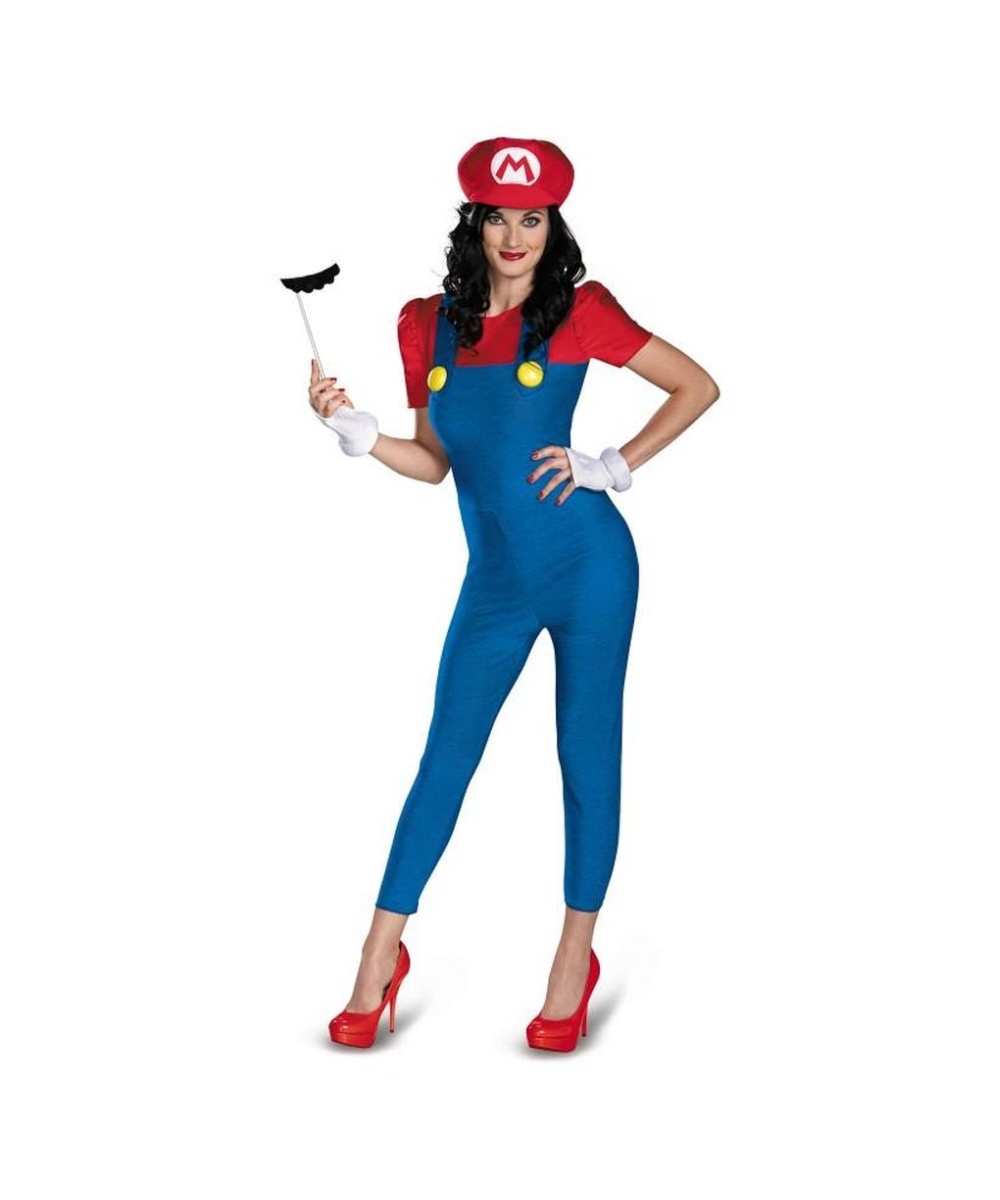 Mario Mario Girl Womens Costume Plus Size - Game Costumes