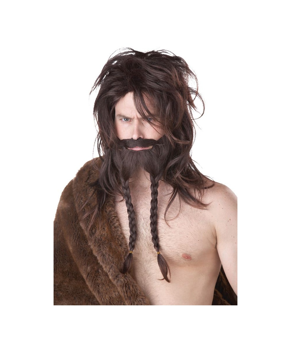Viking Wig And Facial Hair Combo