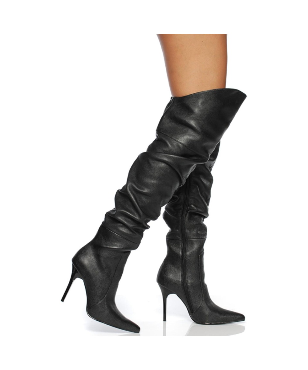  Womens Black Knee High Boots