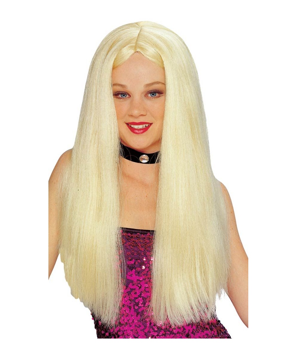  Womens Long Parted Blonde Wig