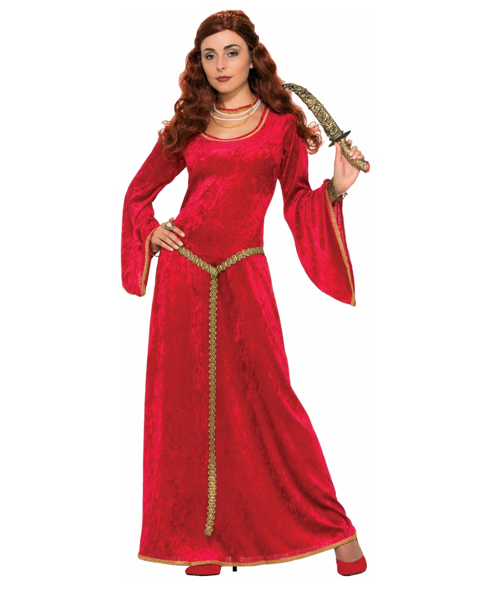  Womens Medieval Ruby Sorceress Costume
