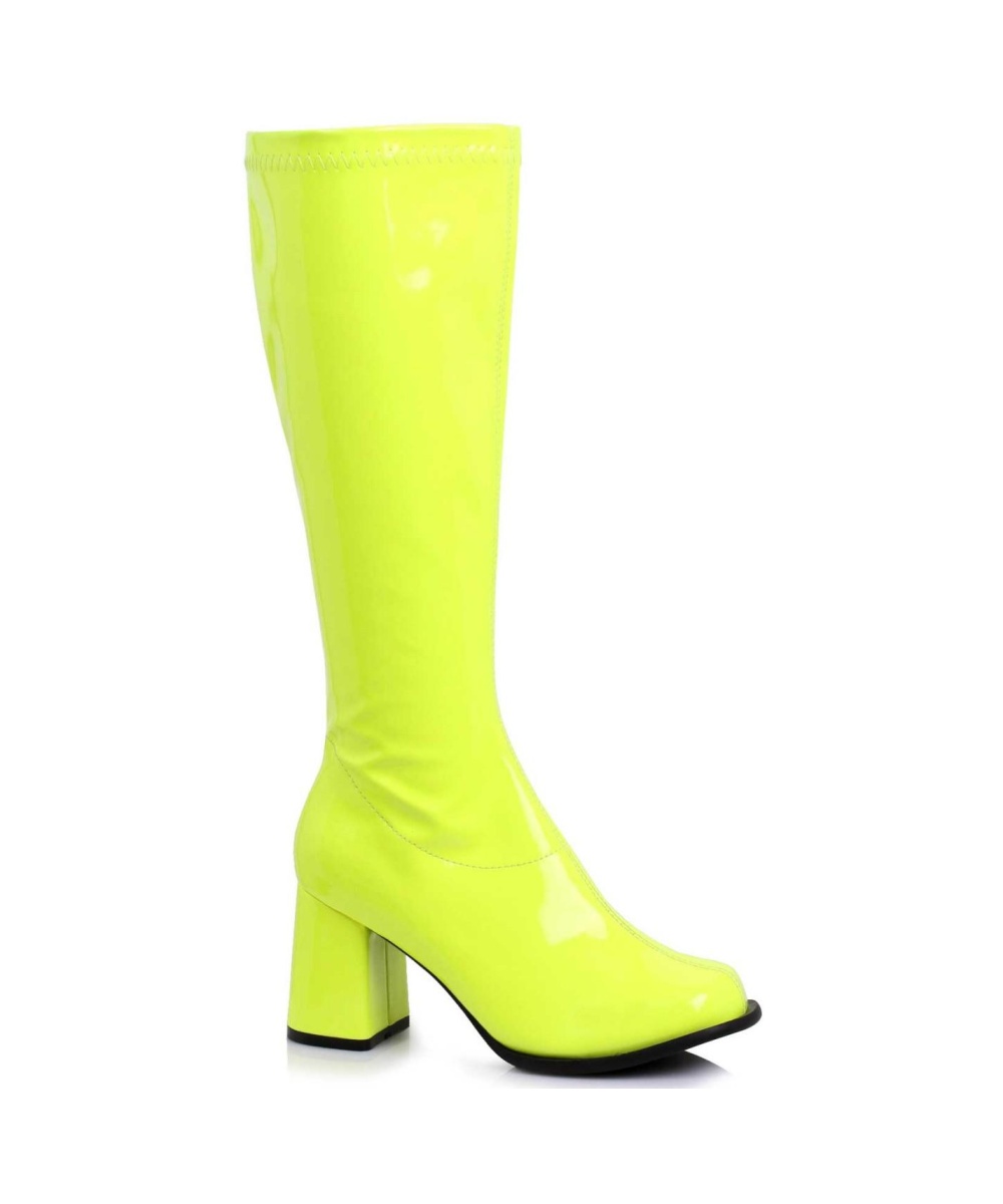 Neon Yellow Womens Gogo Boots - Shoes