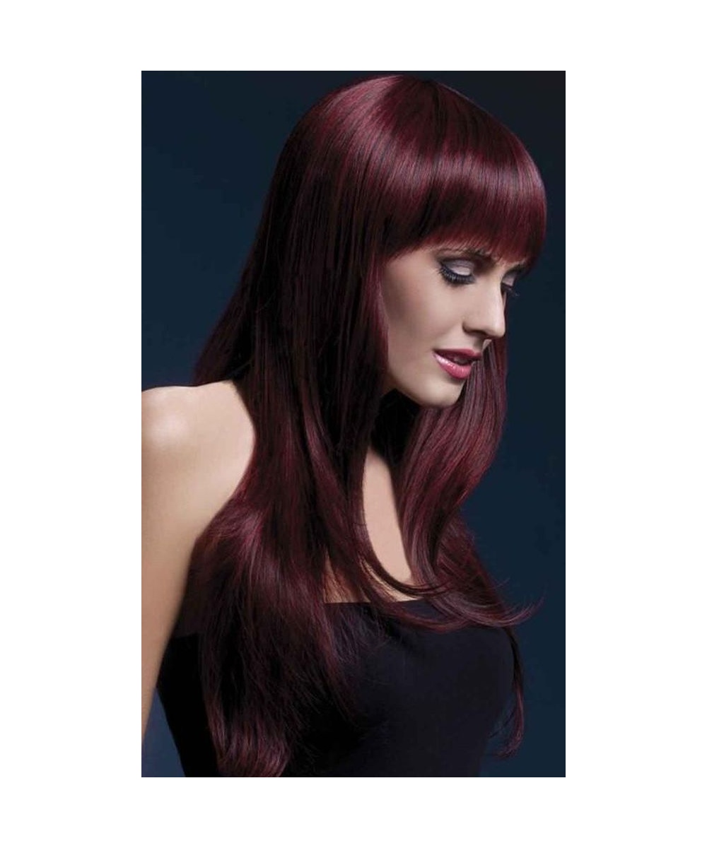  Womens Realistic Black Cherry Wig