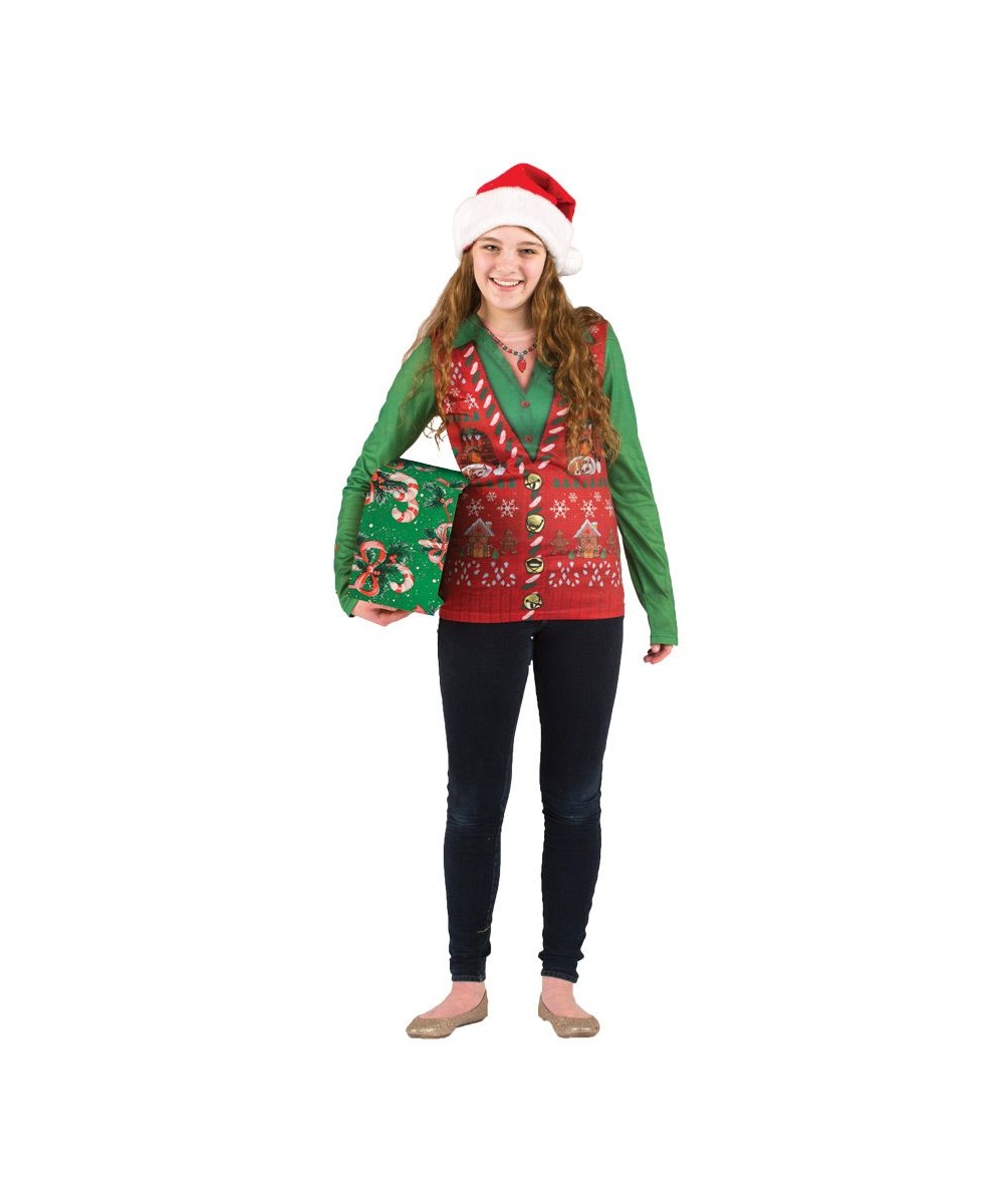  Womens Ugly Christmas Vest Costume