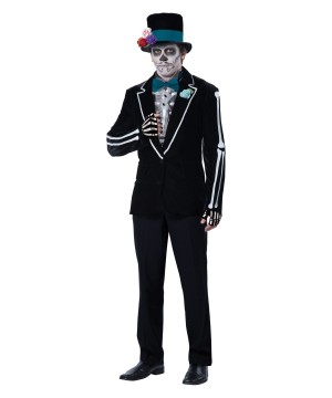 Day Of The Dead Groom Mens Costume