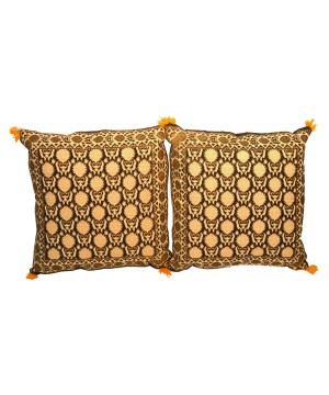 Elegant Jaipuri Floral Pattern Cotton Cushion Covers 2 Pieces