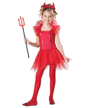 Bedazzling Little Devil Girls Costume