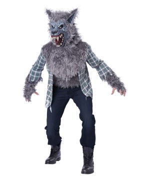 Blood Moon Gray Werewolf Man Costume