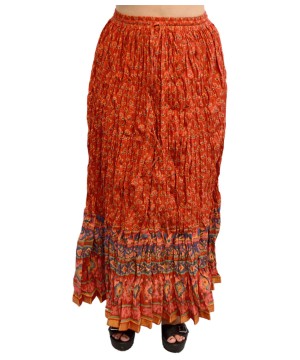 Colorful Pure Cotton Zari Border Skirt