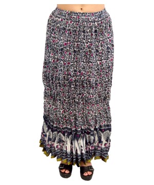 Jaipuri Cotton Long Skirt With Floral Design