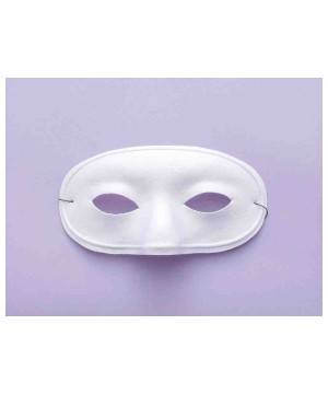  Mens White Domino Masquerade Mask