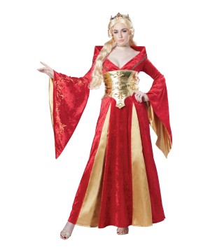 Sophisticated Medieval Queen Woman Costume