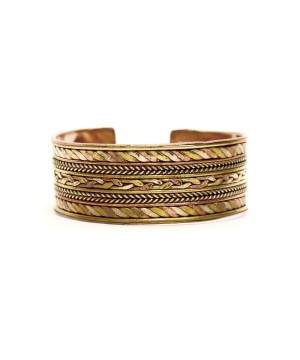 Twisted Design Copper Nepali Bracelet - Accessories