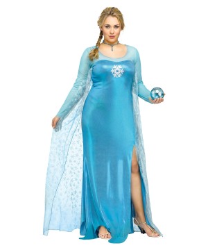 Frozen Icicle Queen Womens plus size Costume