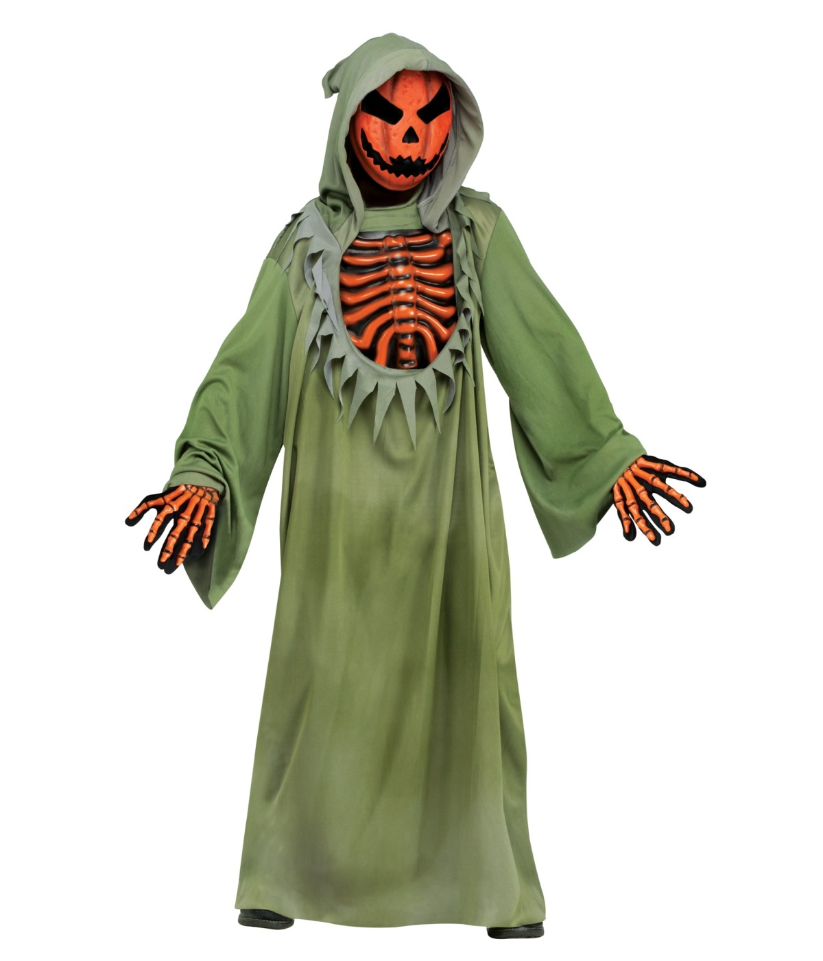 Pumpkin Reaper Hooded Boys Costume