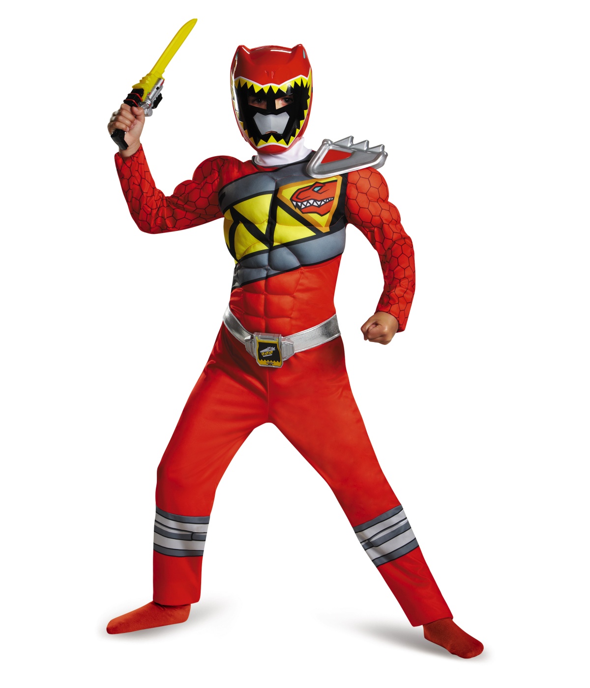 Red Power Ranger Dino Charge Boys Muscle Costume - TV Show Costumes