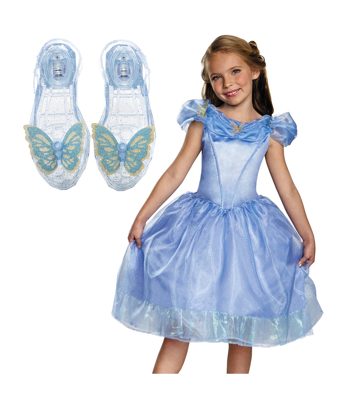  Cinderella Movie Girls Costume Gift Set