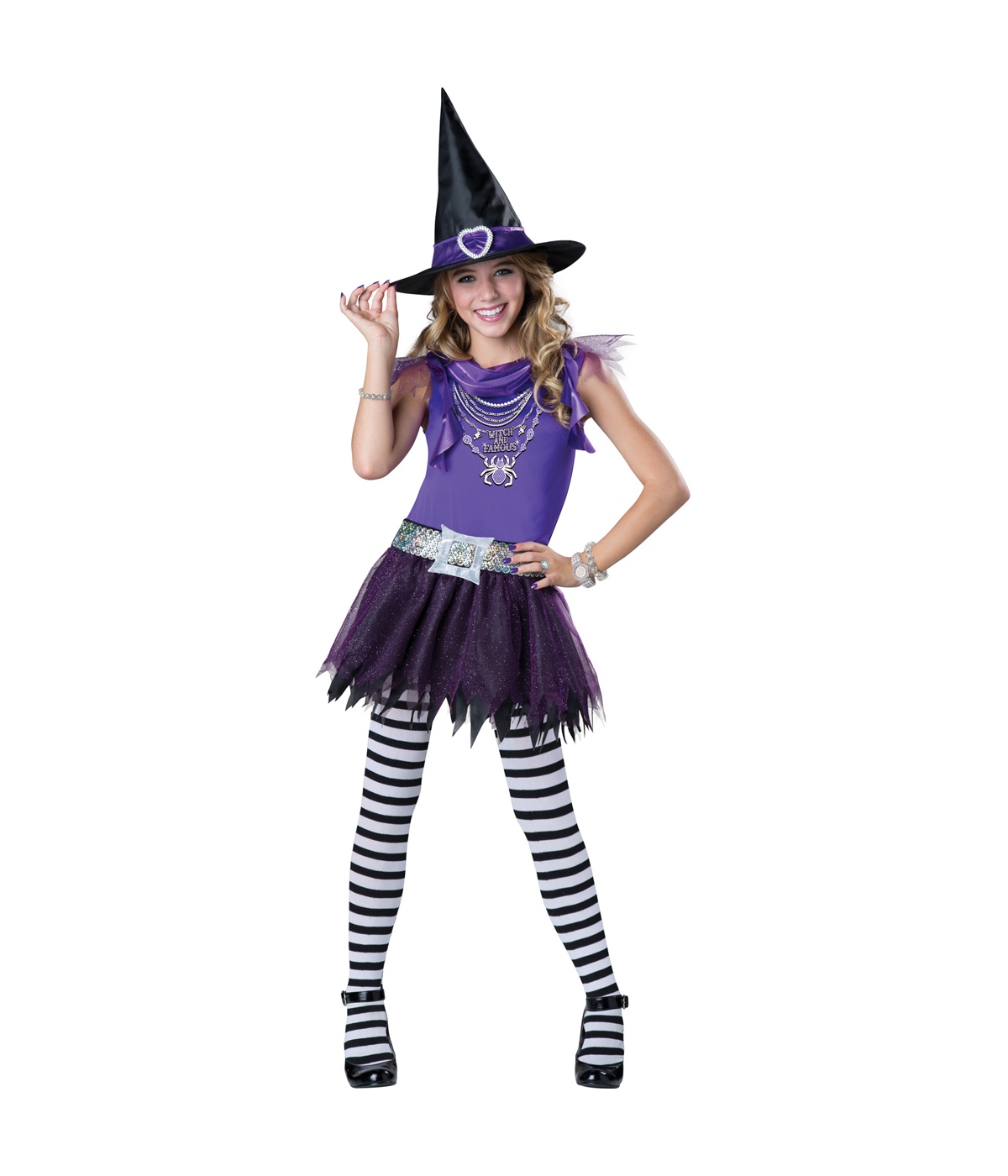  Girls Glam Witch Famous Costume