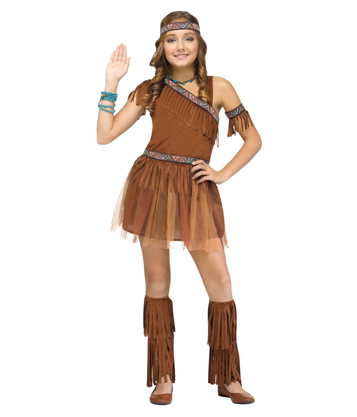 Indian Native American Thanks Giver Girls Costume