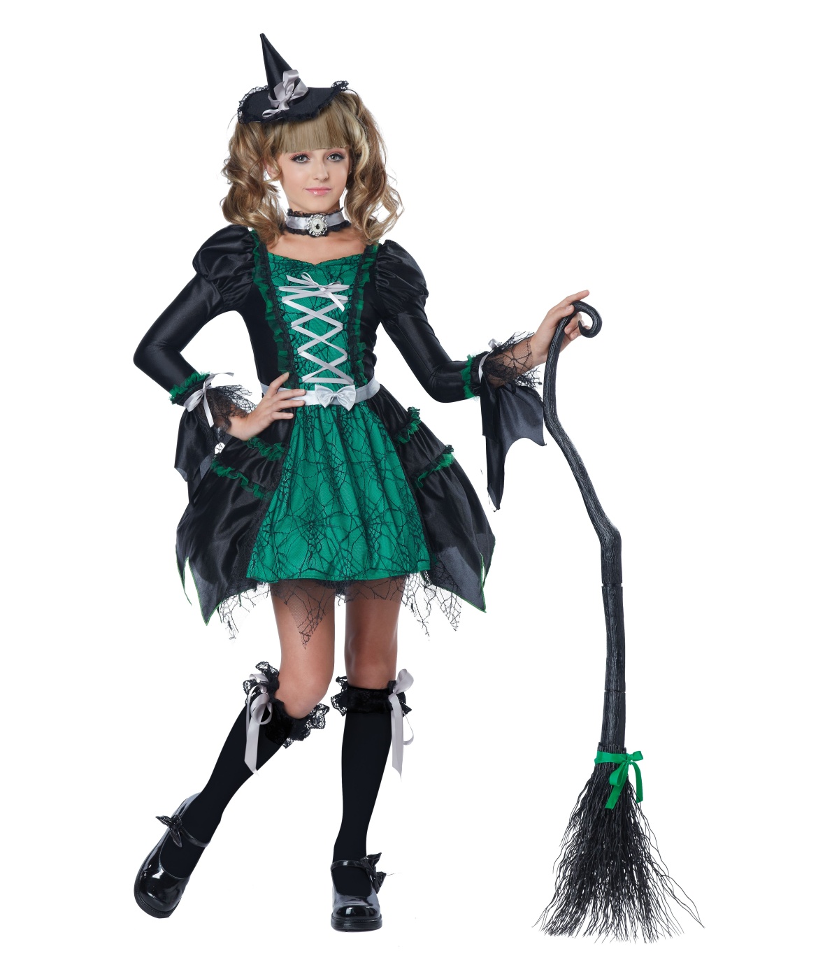  Girls Spiderina Witch Costume