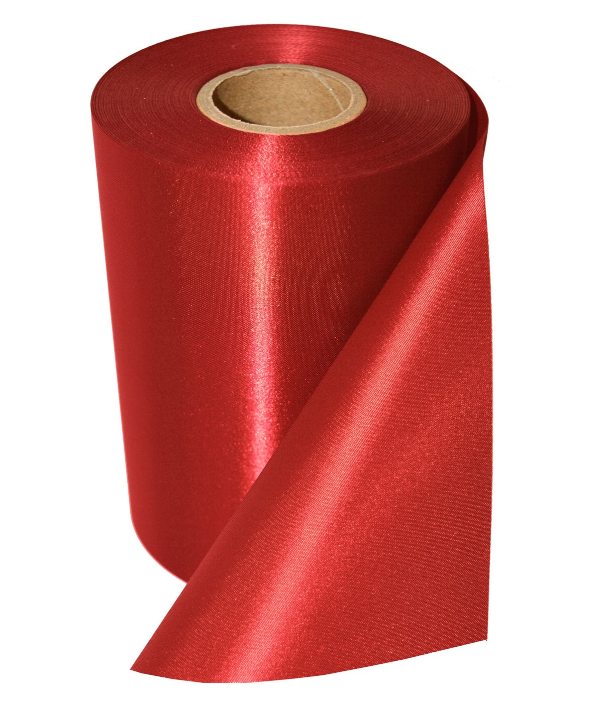 wide red satin ribbon