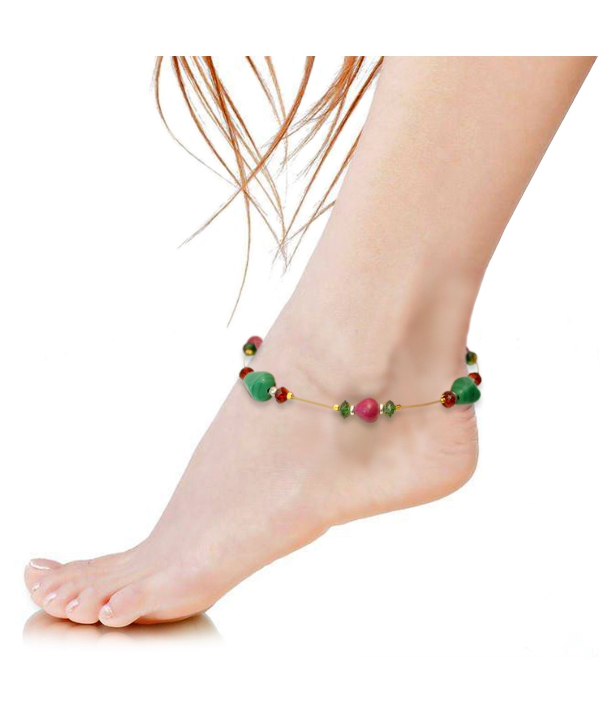  Green Brass Payal Gypsy Anklet