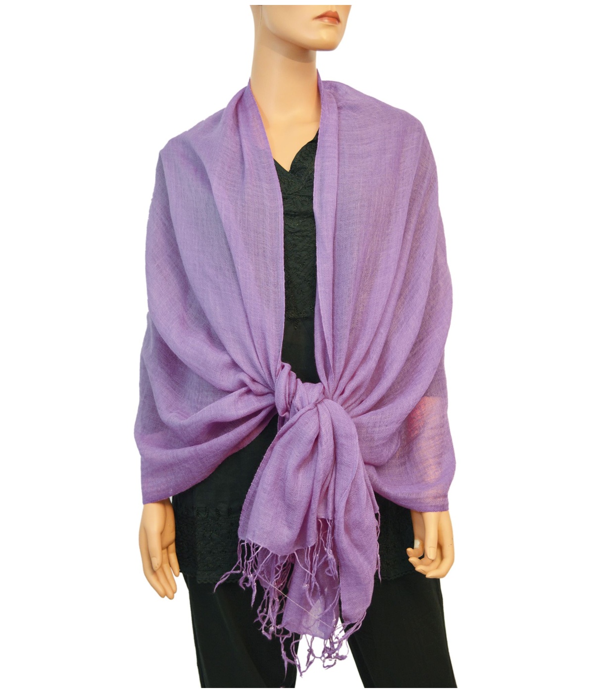  Indian Silk Wool Stole Scarf