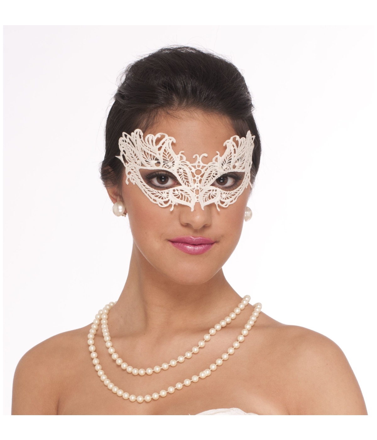 Masquerade White Lace Woman Eye Mask Masks
