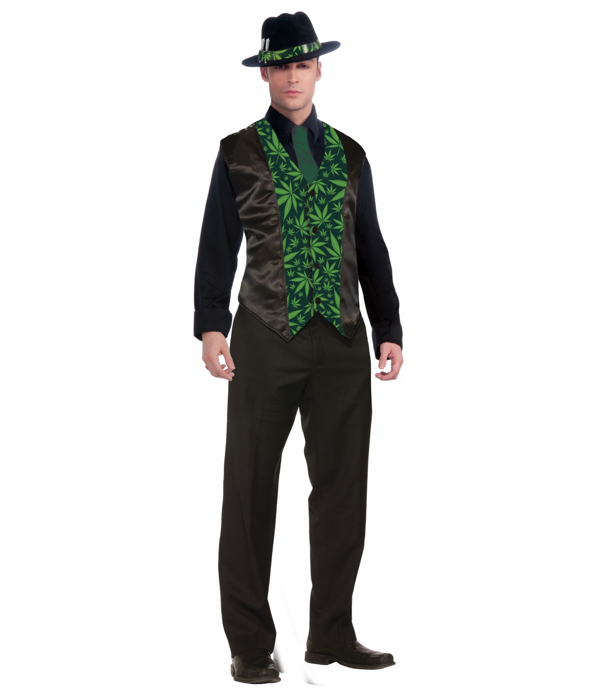  Mens Cannabis Formal Vest Costume