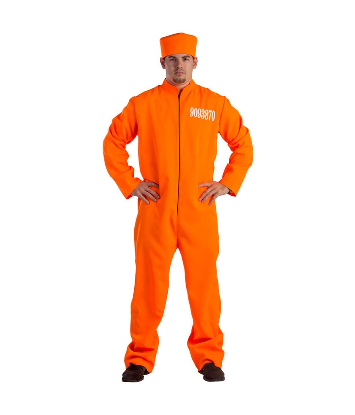 Gefangener County jail Sträfling Gr M Overall orange Herren Kostüm #5842 50 