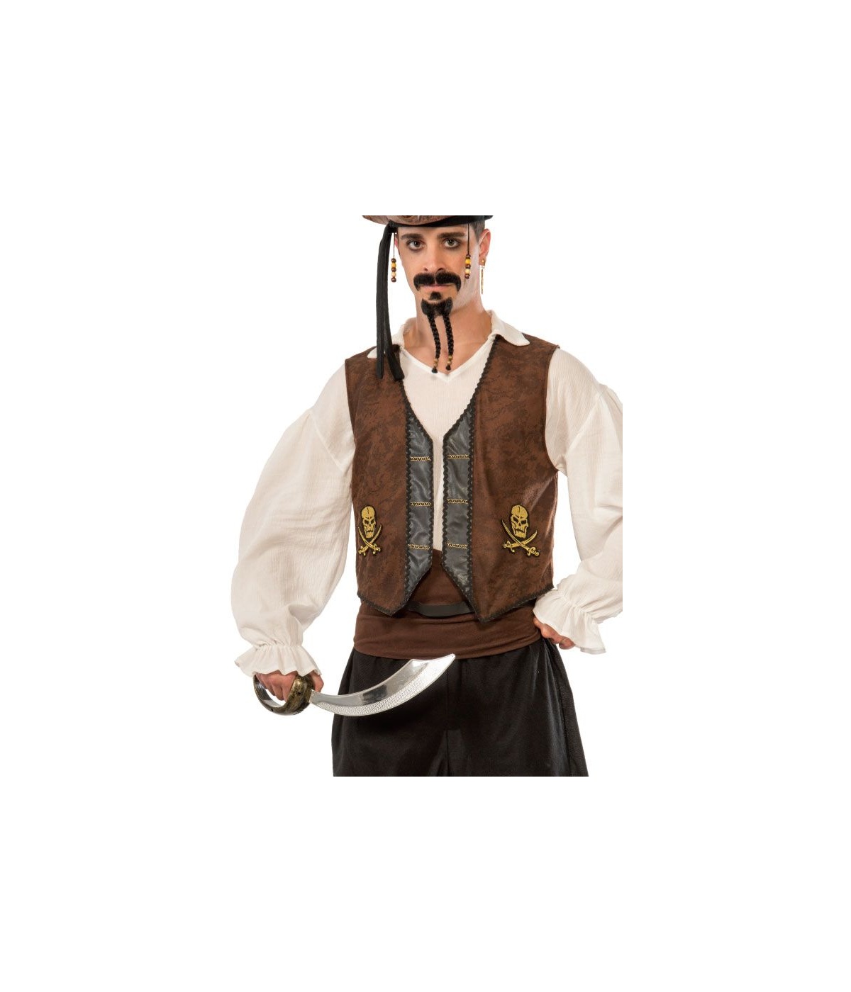enlazar apretado Estúpido Pirate Mens Vest - Pirate Costumes