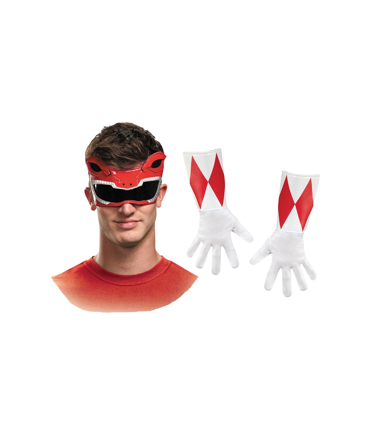  Mens Power Ranger Mask Gloves Set