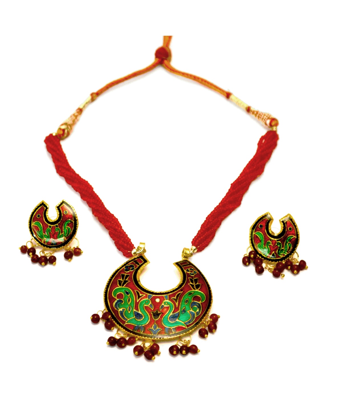  Peacocks Indian Jewelry Set