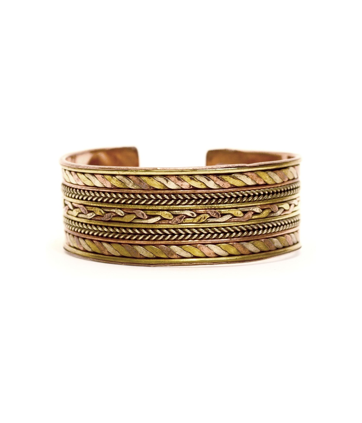  Twisted Design Copper Nepali Bracelet