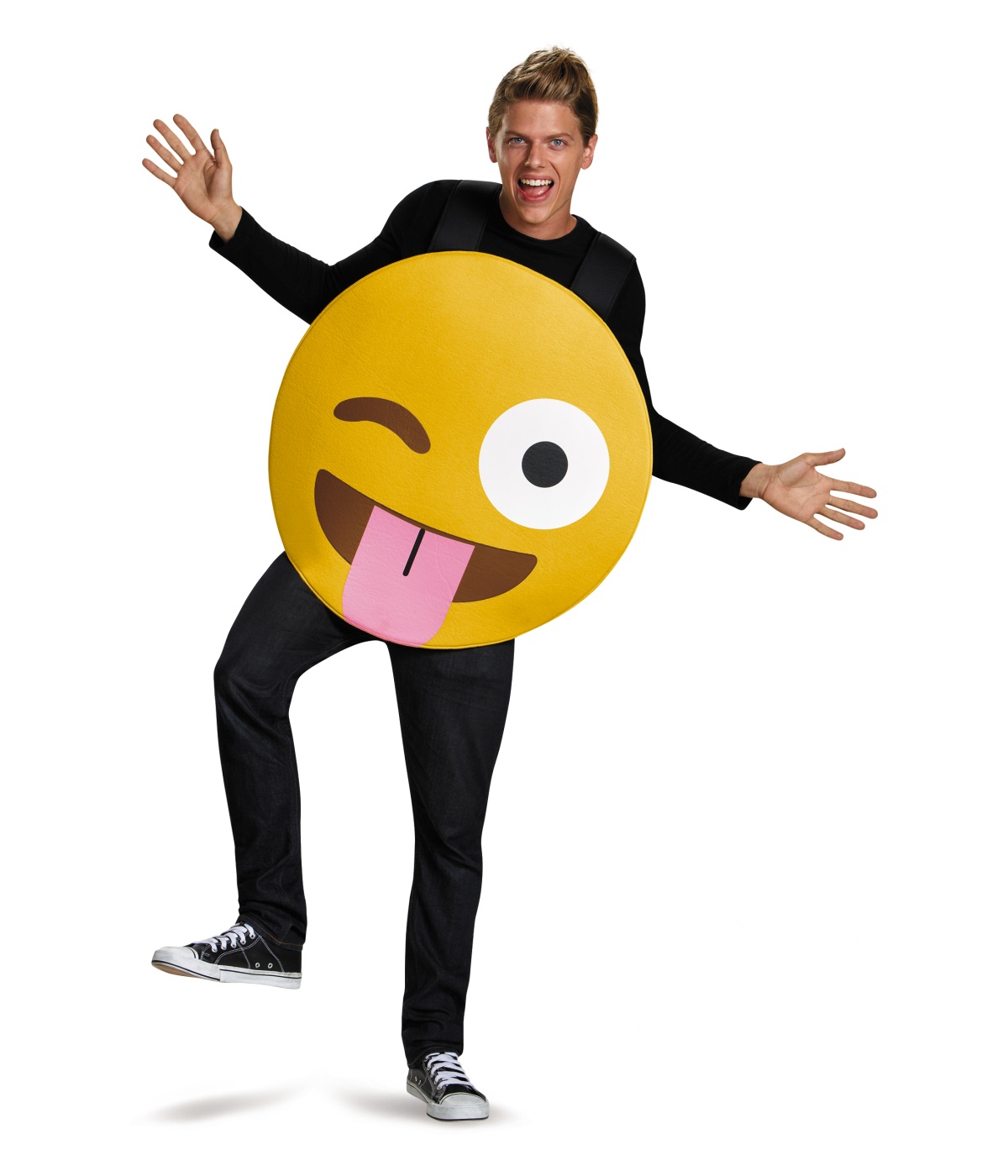  Winky Tongue Out Emoticon Costume