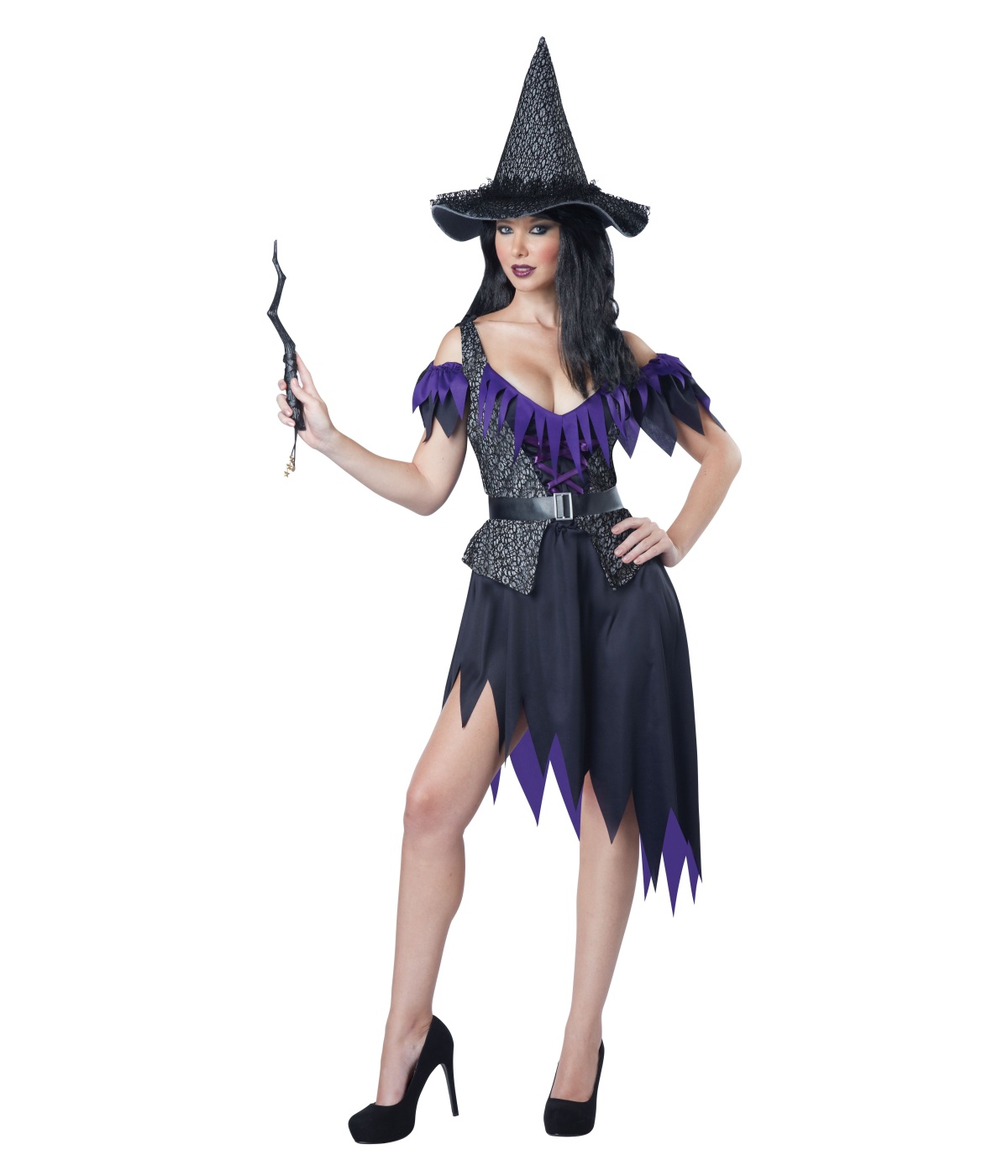  Womens Black Magic Witch Costume