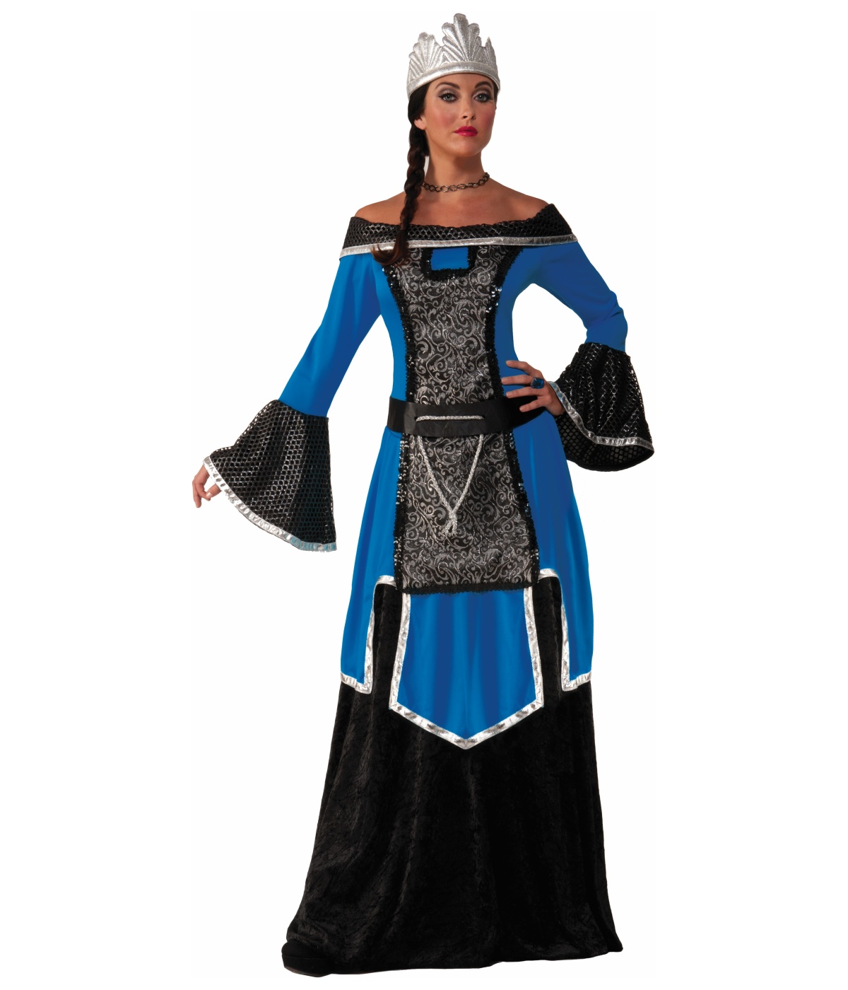  Womens Blue Nobility Queen Costume
