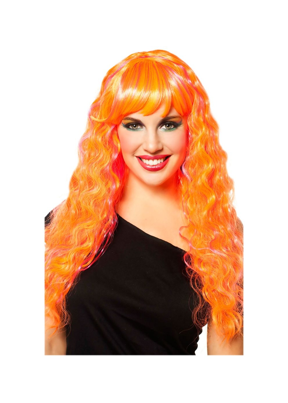  Womens Candy Glam Orange Wig